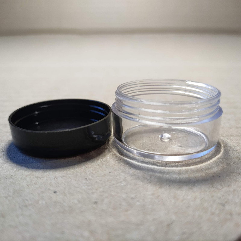 Баночка 20 мл "ДАНІЕЛЬ" прозора з мембраною та чорною кришкою