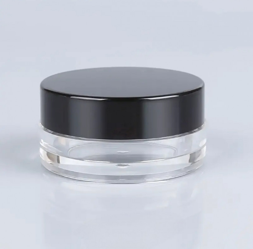 Баночка 2-3 мл "МАЙАМІ" акрилова з чорною кришкою