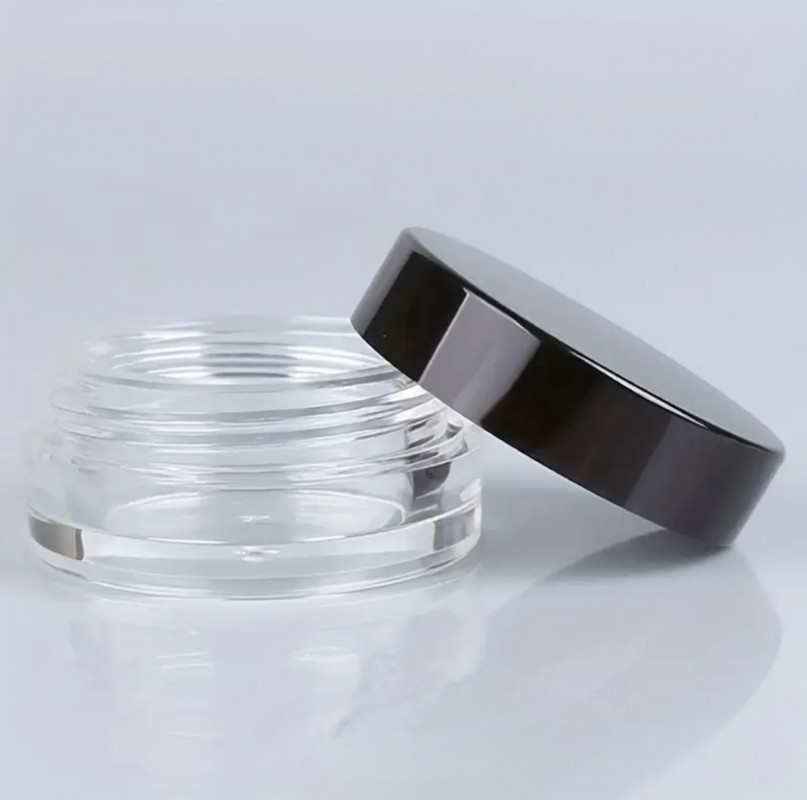 Баночка 2-3 мл "МАЙАМІ" акрилова з чорною кришкою