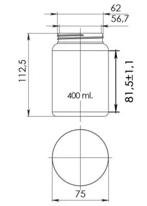 Баночка "МОХІТО" 400 мл 