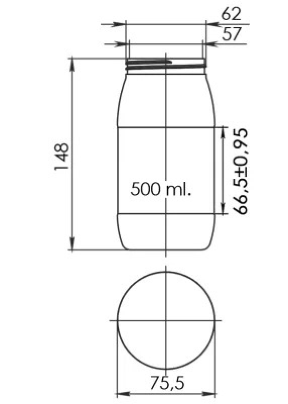 Баночка "МОХІТО" 500 мл 