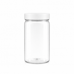 Баночка 400 мл "НІКОЛЬ" прозора з кришкою