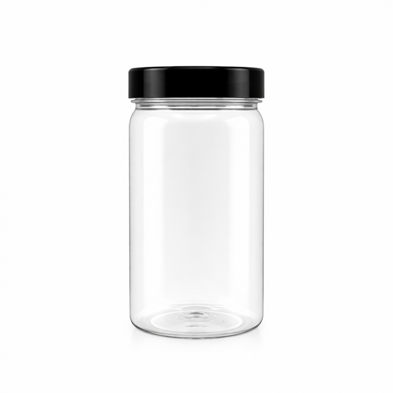 Баночка 400 мл "НІКОЛЬ" прозора з кришкою