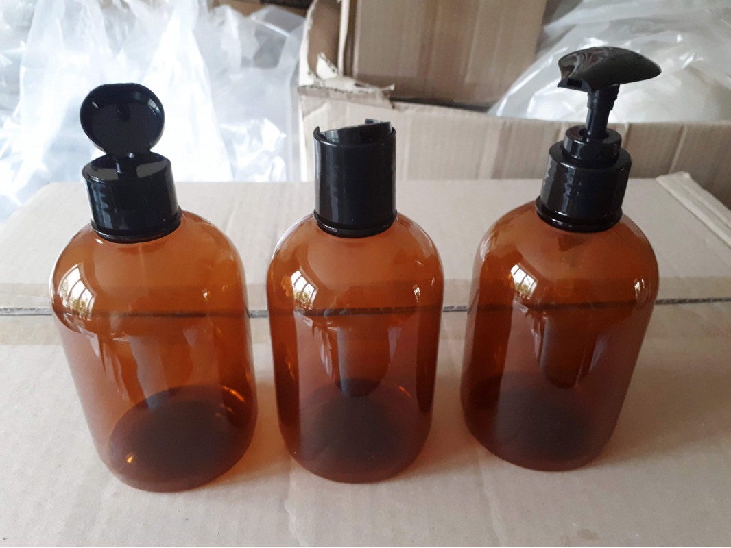 Флакон "ДАША" 460 мл, коричневий, горло 28/410