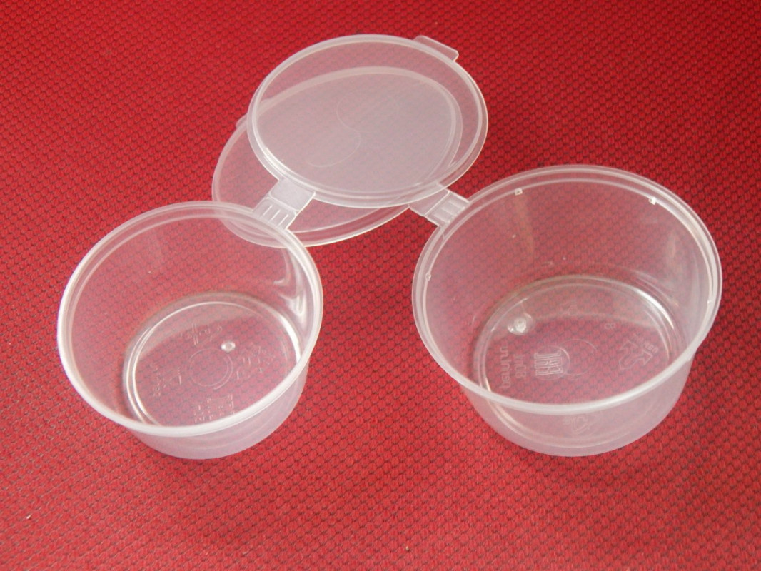 Cоусник 80 мл прозрений з кришкою