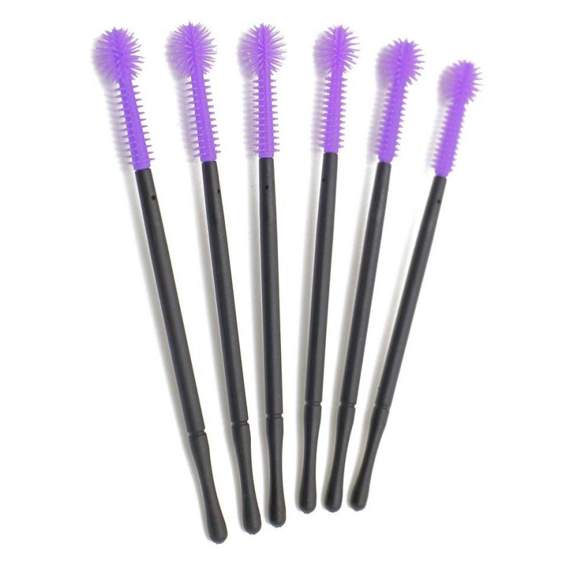 Щіточка для брів і вій, силікон, бузкова