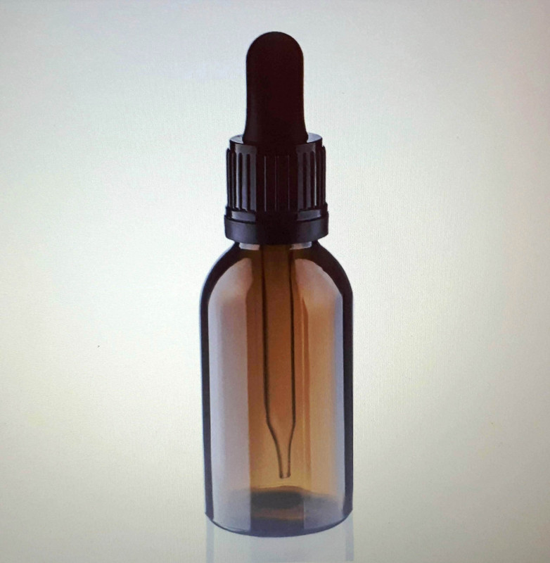 Флакон скляний коричневий 50 мл з піпеткою 