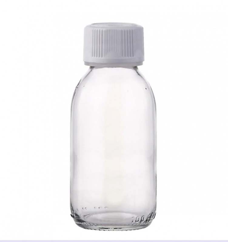 Флакони 100 мл, скляний, 28/410, прозорий