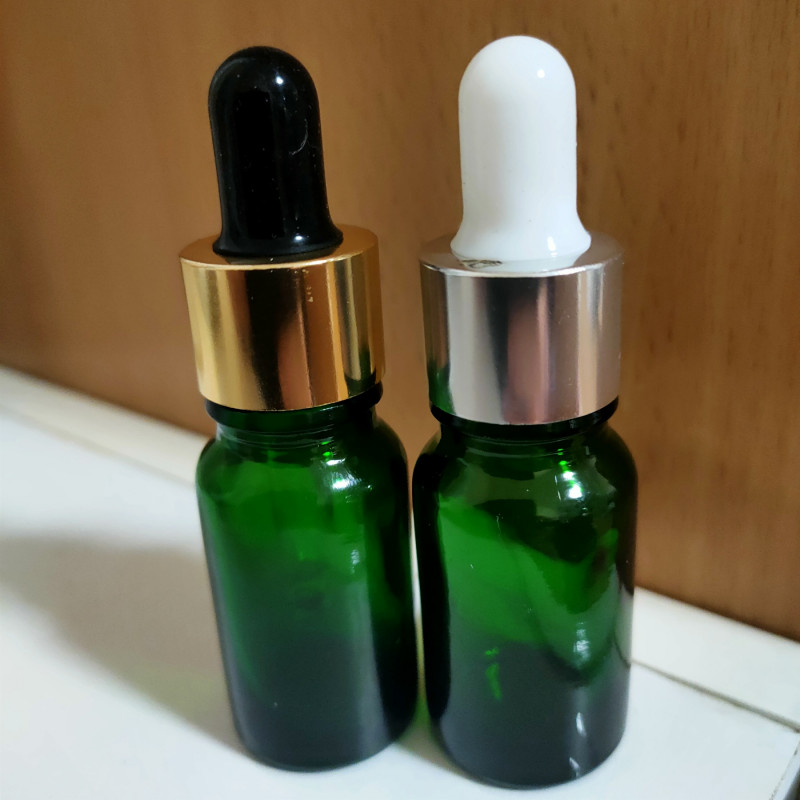 Флакон скляний 10 мл зелений з піпеткою