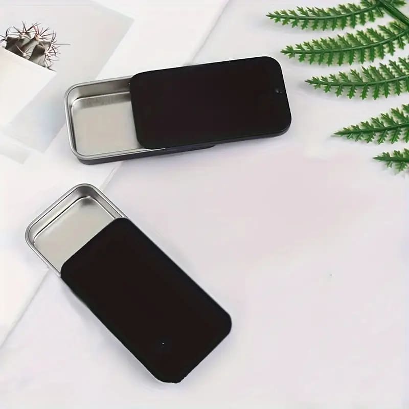 Металеві баночки зі слайд-кришками, чорні