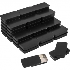 Металеві баночки зі слайд-кришками, чорні