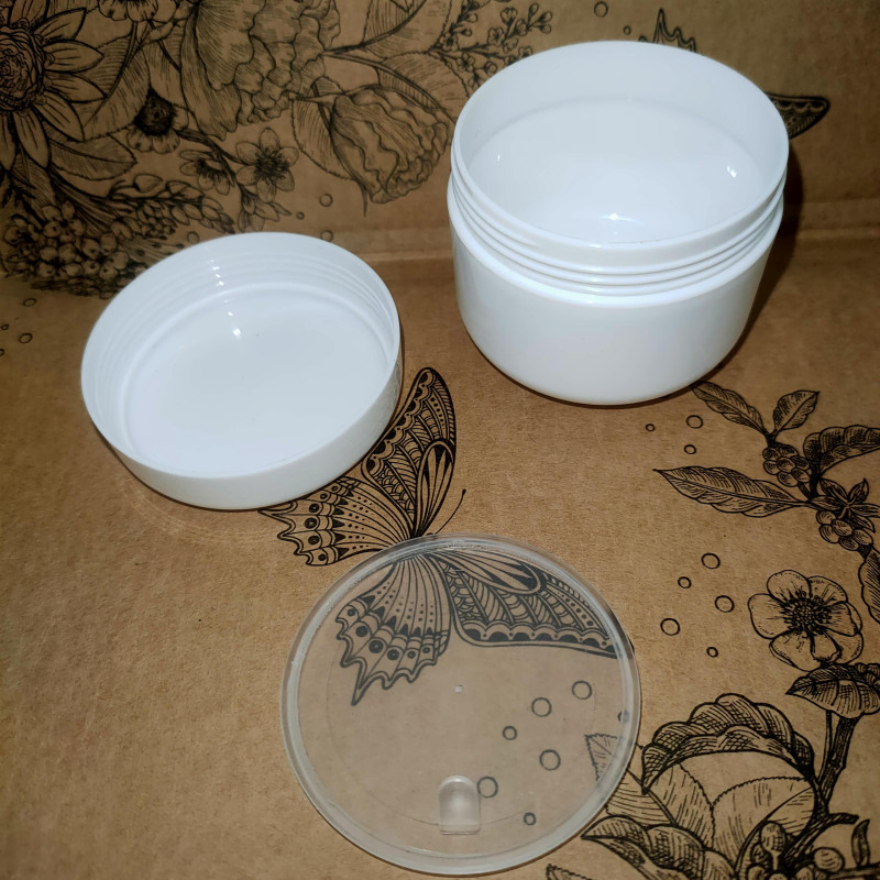 Баночка "ЛОРА" 50 мл з мембраною біла