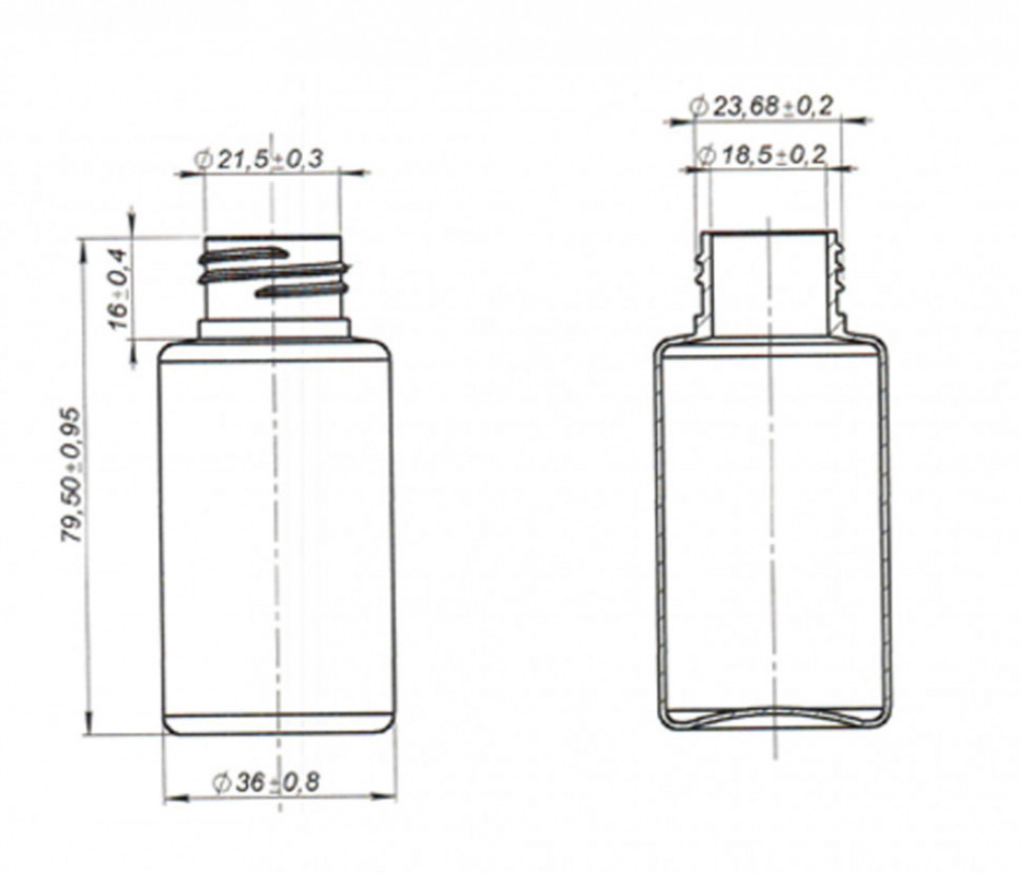 Флакон "АМАДЕЙ" 50 мл, білий