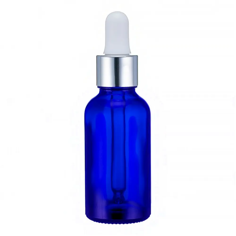 Флакон скляний 30 мл синій з піпеткою