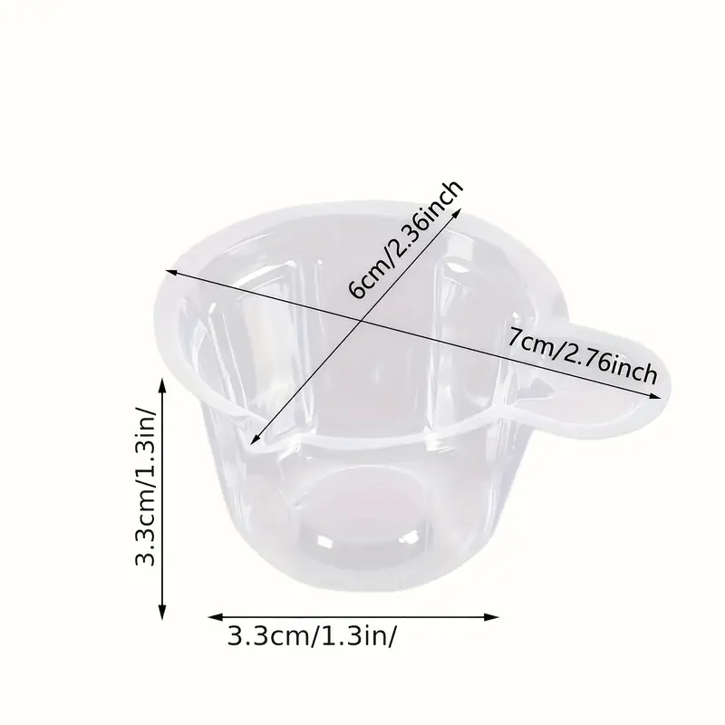 Судочки 40 мл, маленькі пластикові з носиком та ручкою