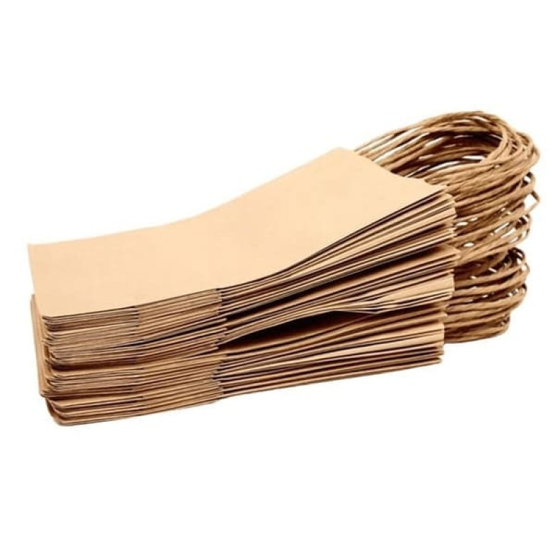 Крафт-пакети паперові з ручками 23,5х15х9см