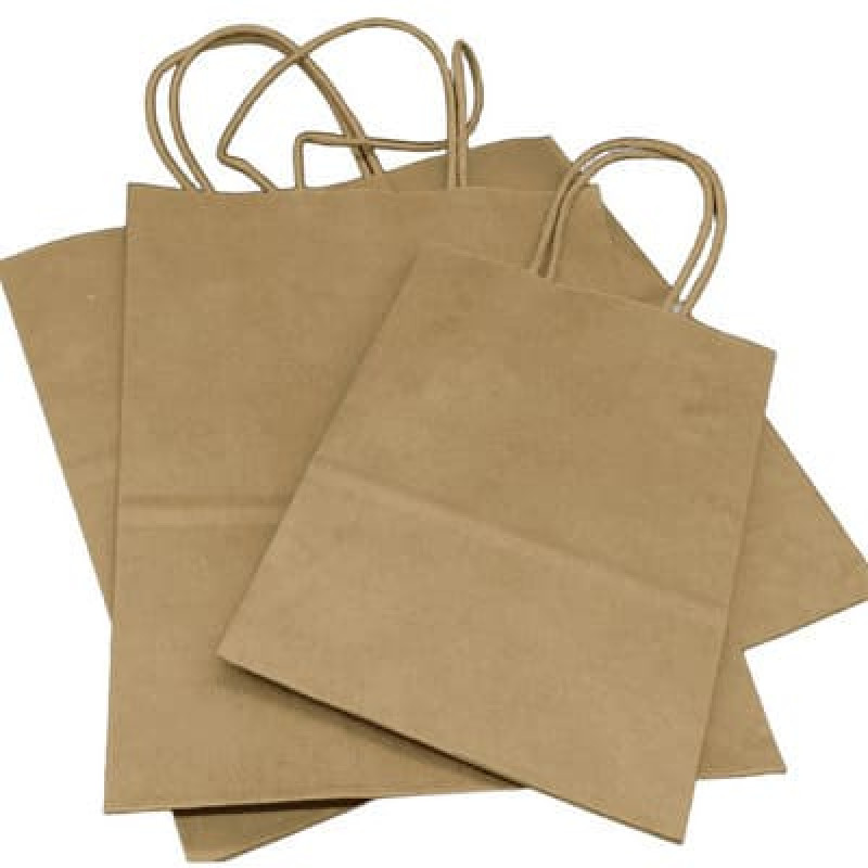 Крафт-пакети паперові з ручками 23,5х15х9см