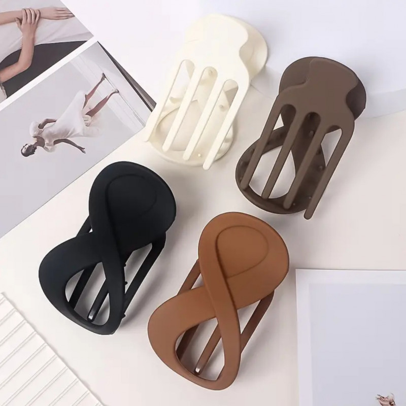 Заколка пластикова у вигляді вісімки, кольори в асортименті