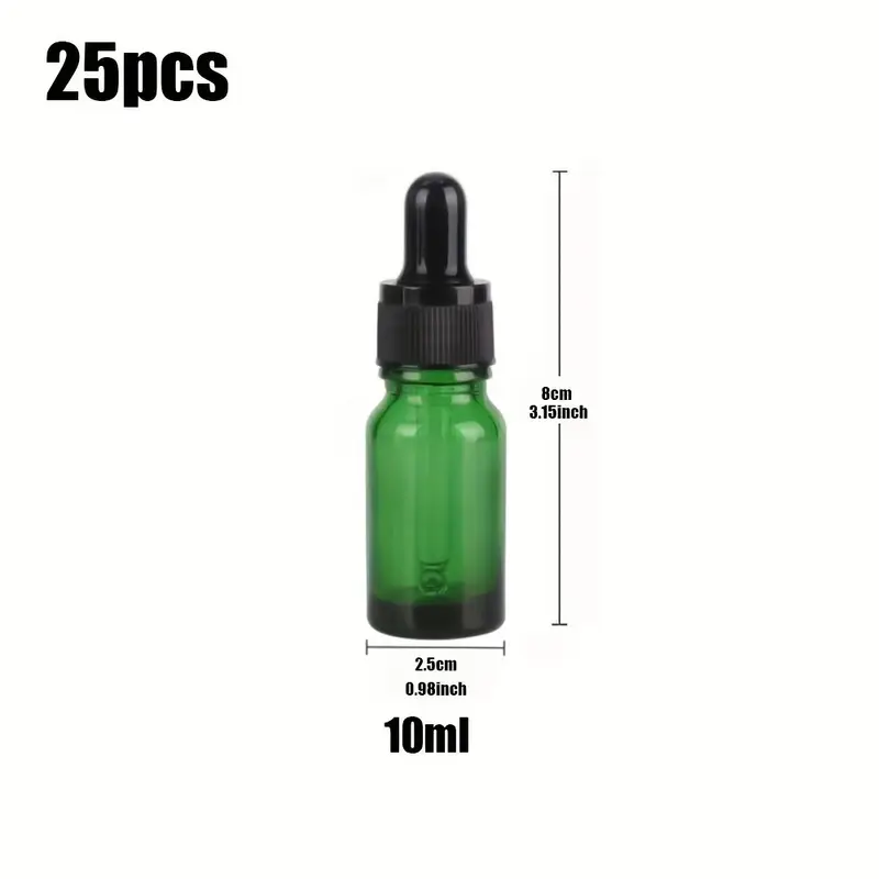 Флакон скляний 10 мл зелений з піпеткою