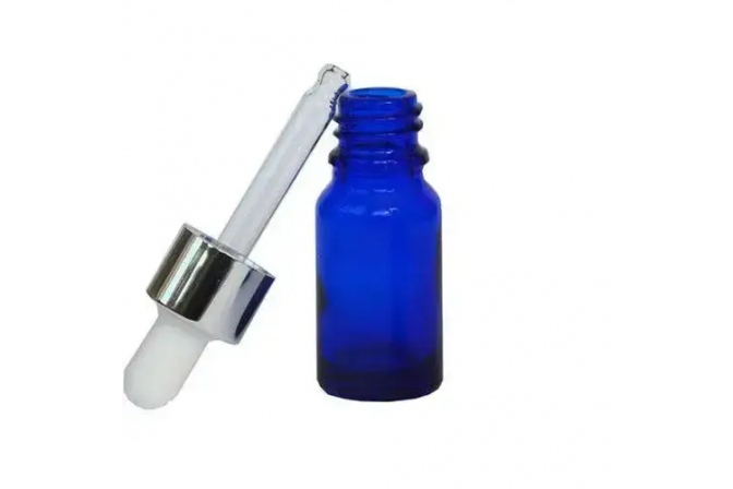 Флакон скляний 10 мл синій з піпеткою Флакон скляний 10 мл синій з піпеткою
