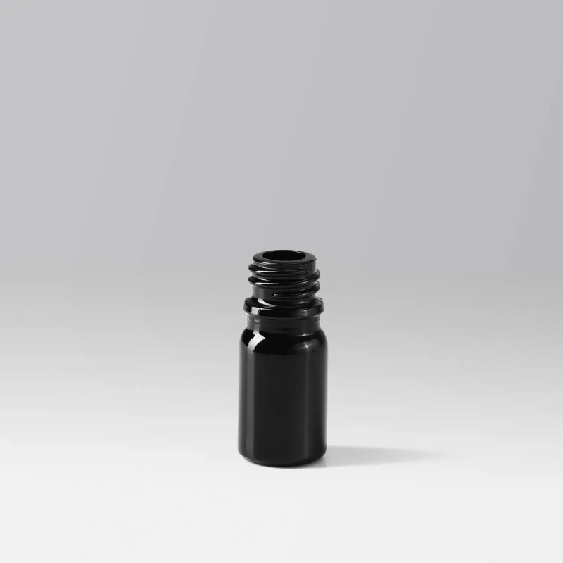 Флакон 5 мл скляний, чорний, з піпеткою