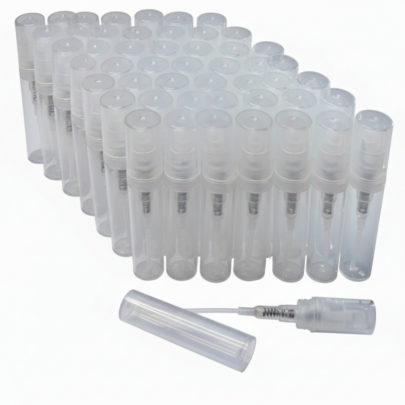 Флакон 3 мл для парфумерії з розпилювачем, пластиковий, напівпрозорий