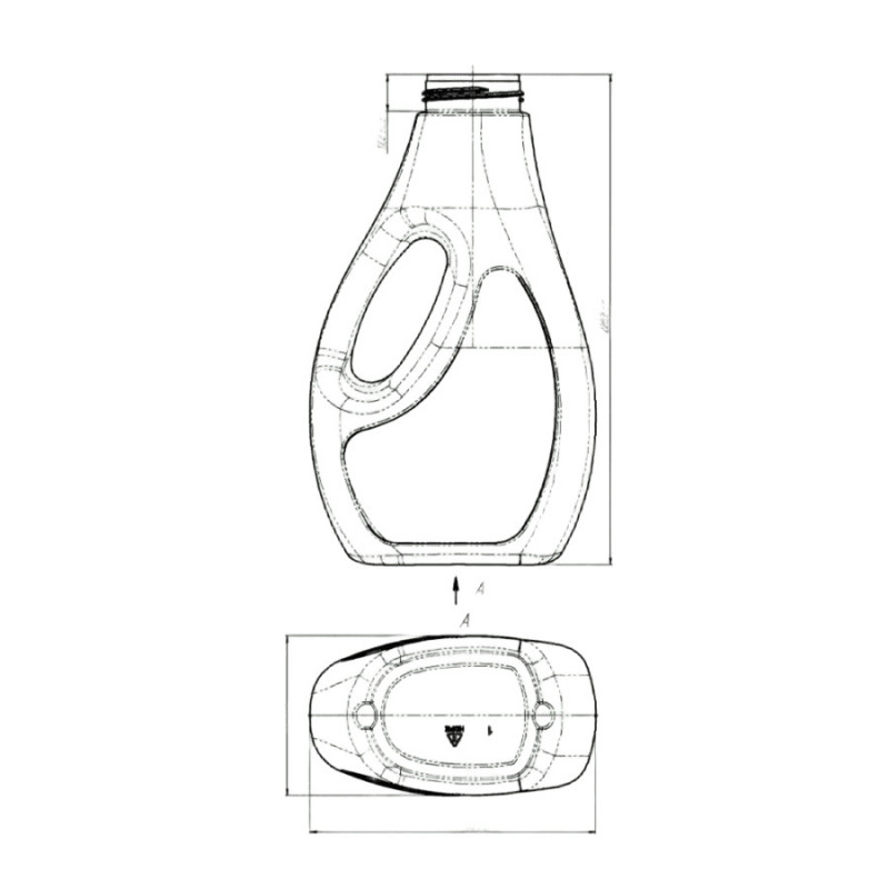 Флакон 1000 мл "ХІМІЯ" білий 