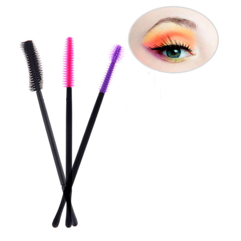 Щіточка для брів і вій силікон, чорна