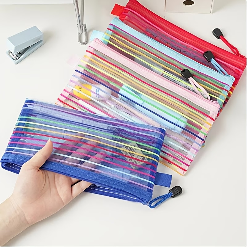 Сумочка 23 х 12 см, сітчаста синя з блискавкою, нейлон