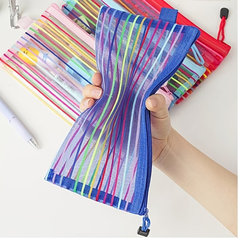 Сумочка 23 х 12 см, сітчаста синя з блискавкою, нейлон