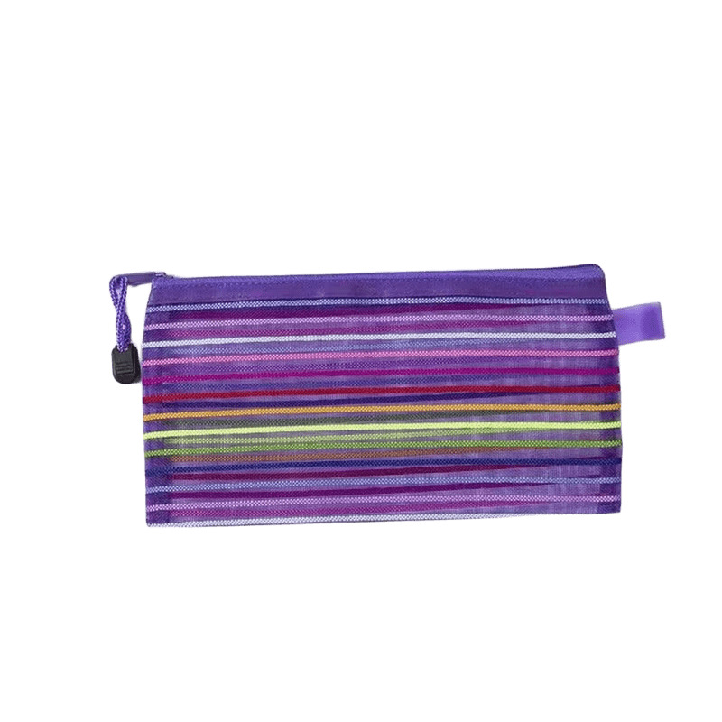 Сумочка 23 х 12 см, сітчаста лавандова з блискавкою, нейлон Сумочка 23 х 12 см, сітчаста лавандова з блискавкою, нейлон