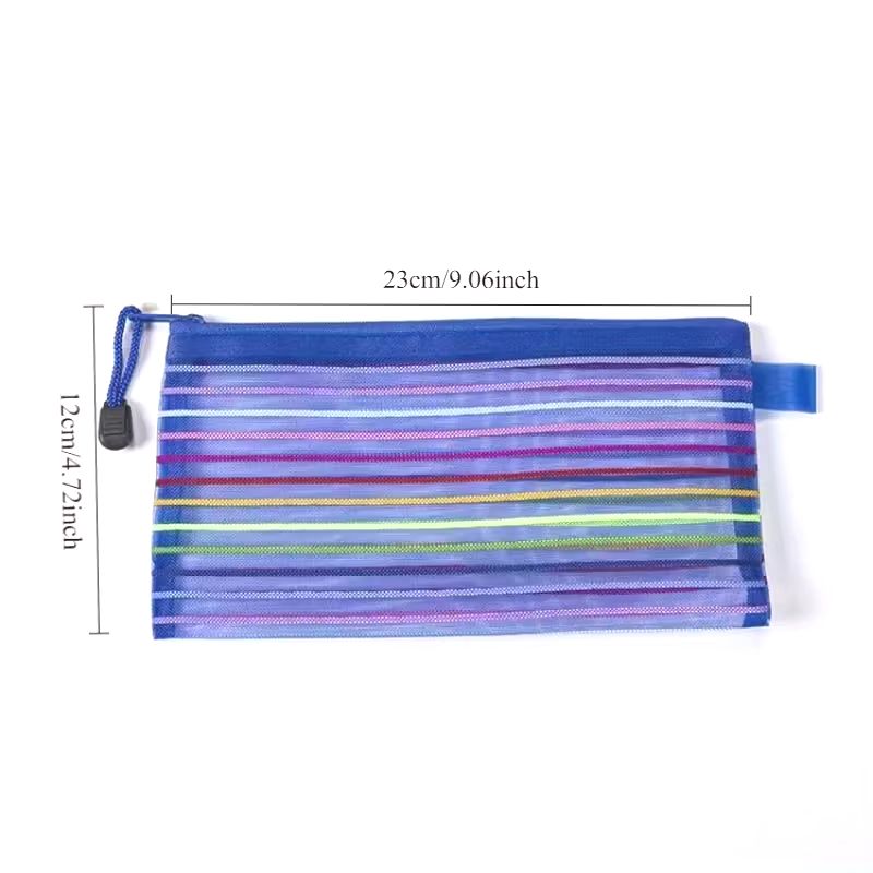 Сумочка 23 х 12 см, сітчаста синя з блискавкою, нейлон Сумочка 23 х 12 см, сітчаста синя з блискавкою, нейлон