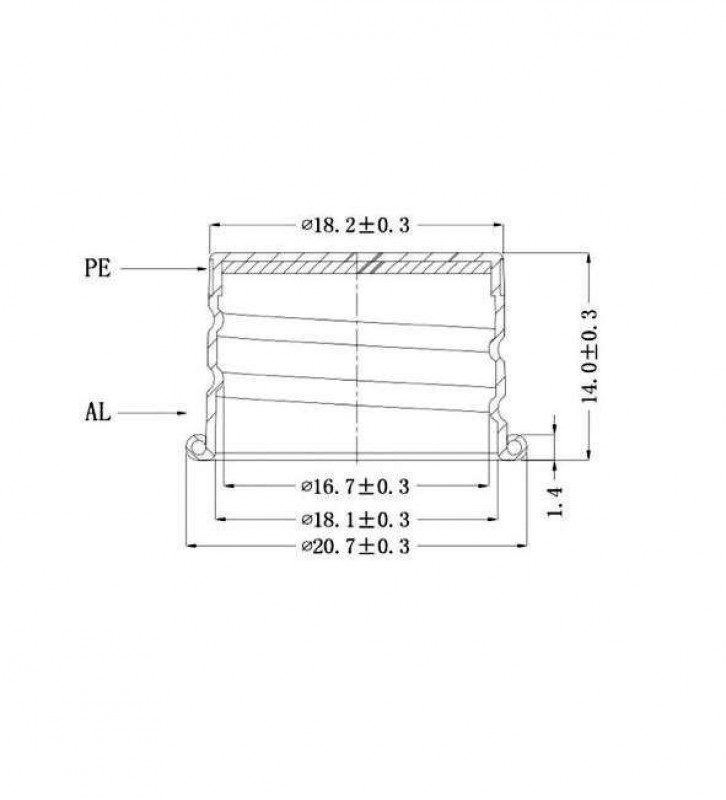Алюмінієві 18/410 M з різьбленням