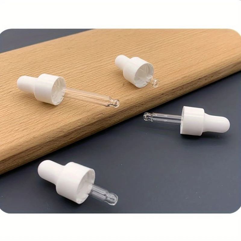 Флакон скляний 1 мл, прозорий із білою піпеткою