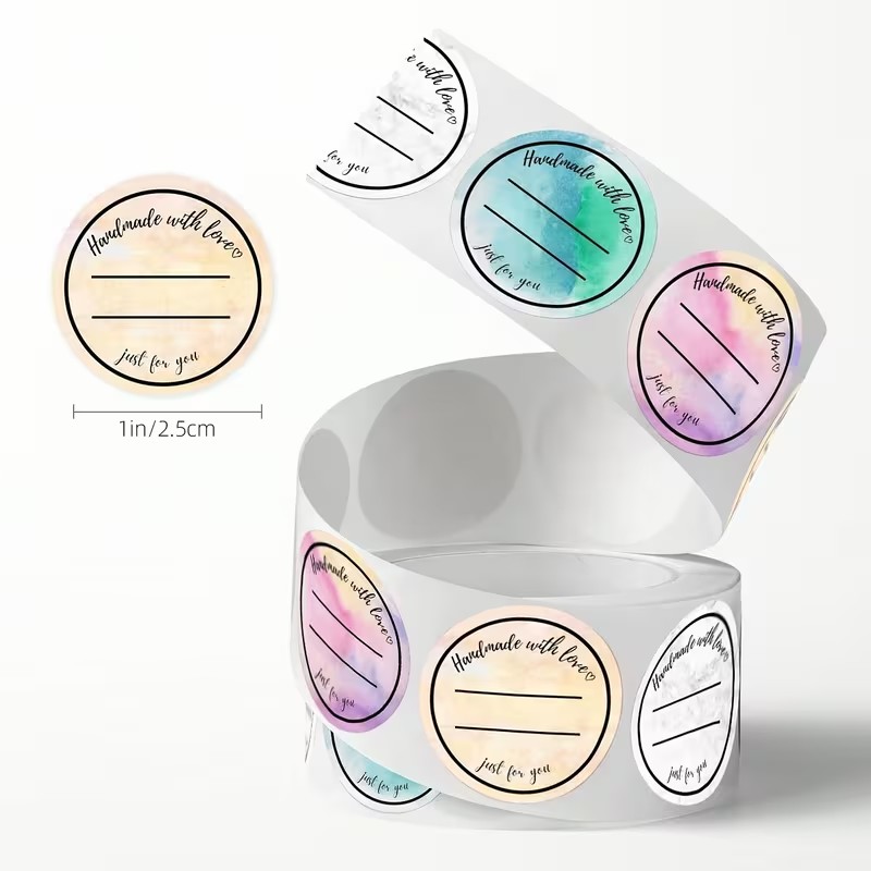 Етикетки 2,5 см Handmade wiht love